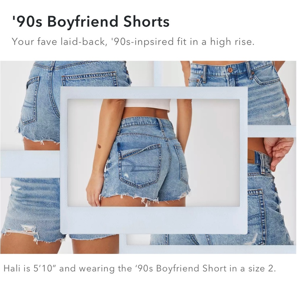 American Eagle 90s Boyfriend Jean Shorts size 10